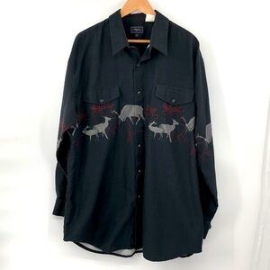 Roper Long Sleeve Size XXL Boarder Detail STY 3-01-421-484 100% Cotton Snaps